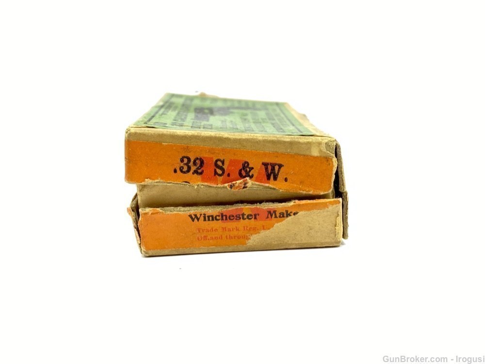 1912 Winchester .32 S&W Short Vintage Half Split Box 34 Rounds-img-3