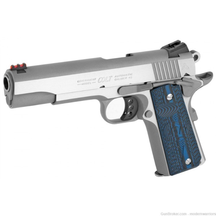 Colt 1911 Competition Series 70 - 5" Barrel (.45 ACP) Blue Grip - SS-img-2