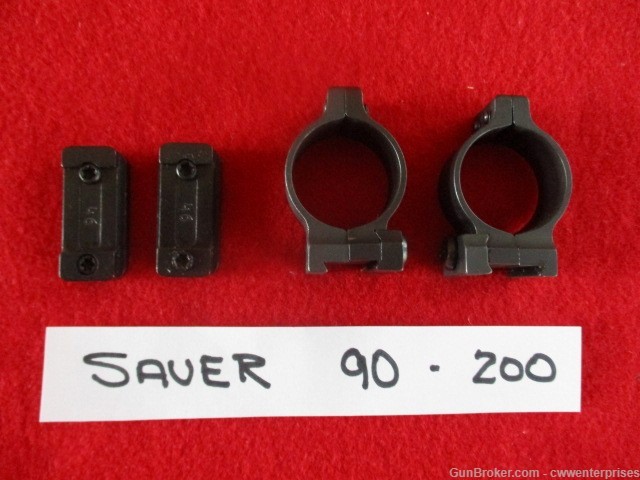 Talley Matte Steel Rings and Bases For Sauer 90 or 200 Rifle-img-0