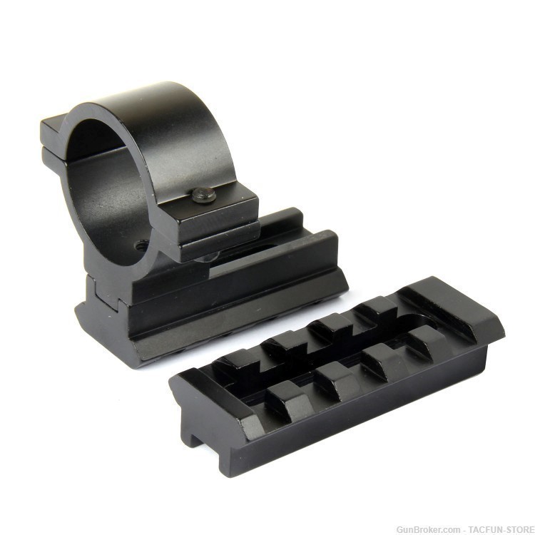 1" (25.4mm) Ring Picatinny Rail for ShotGun 12 Gauge Mag Tube or Scope Tube-img-1