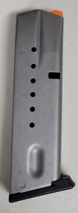 Smith & Wesson 5906 9mm 15rd factory stainless magazine used-img-0