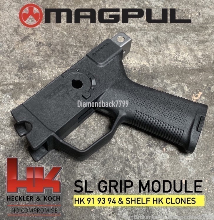 MAGPUL MAG1070 MOE SL Grip Module Black Polymer for HK 94 93 91 & Clones-img-0