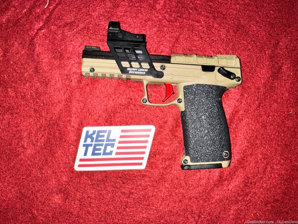 Tan MCarbo Upgraded Keltec PMR-30 Mounted 3 MOA Red Dot-img-6