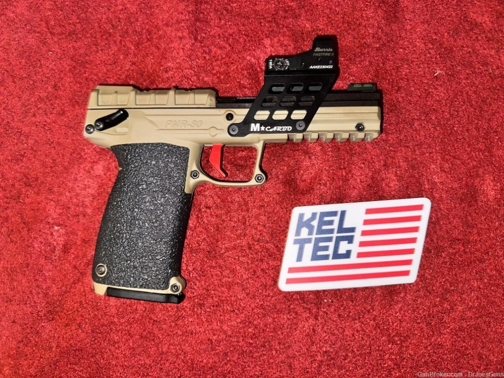 Tan MCarbo Upgraded Keltec PMR-30 Mounted 3 MOA Red Dot-img-5