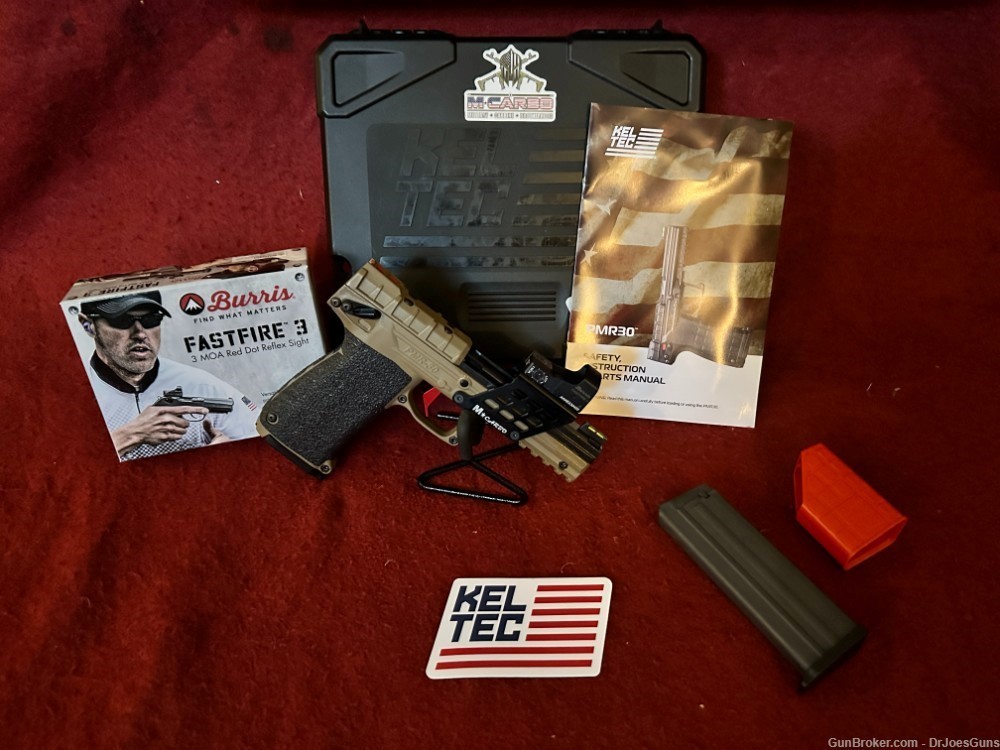 Tan MCarbo Upgraded Keltec PMR-30 Mounted 3 MOA Red Dot-img-0