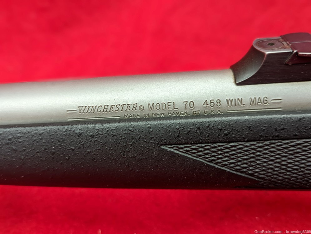 Left Handed Winchester 70 Stainless 458 Win Mag Bolt Action Rifle-img-10