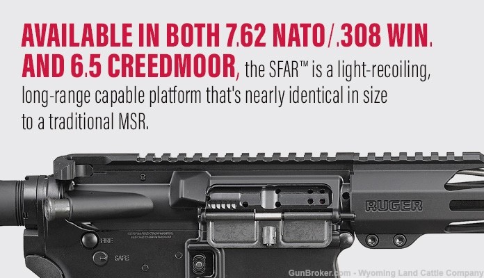 Ruger SFAR 6.5 Creedmoor AR-15 size with AR-10 power FREE SHIP! NO CC FEES!-img-3