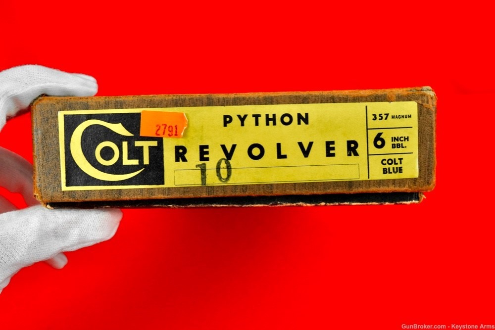 Original 1970 Colt Python 6" Blue Box w/ Test Target and Sight Tool $.01 NR-img-3