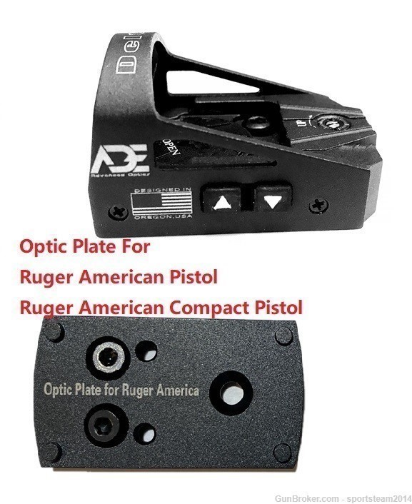 ADE RD3-012 Red Dot Sight + Optic Mount Plate for Ruger American Pistol-img-0