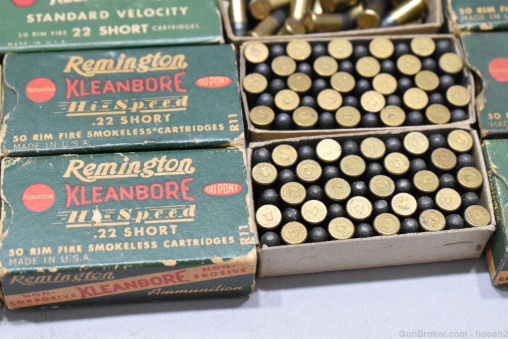 Huge Lot 50 Boxes 2296 Rds Vintage Remington 22 Short PLEASE READ-img-16