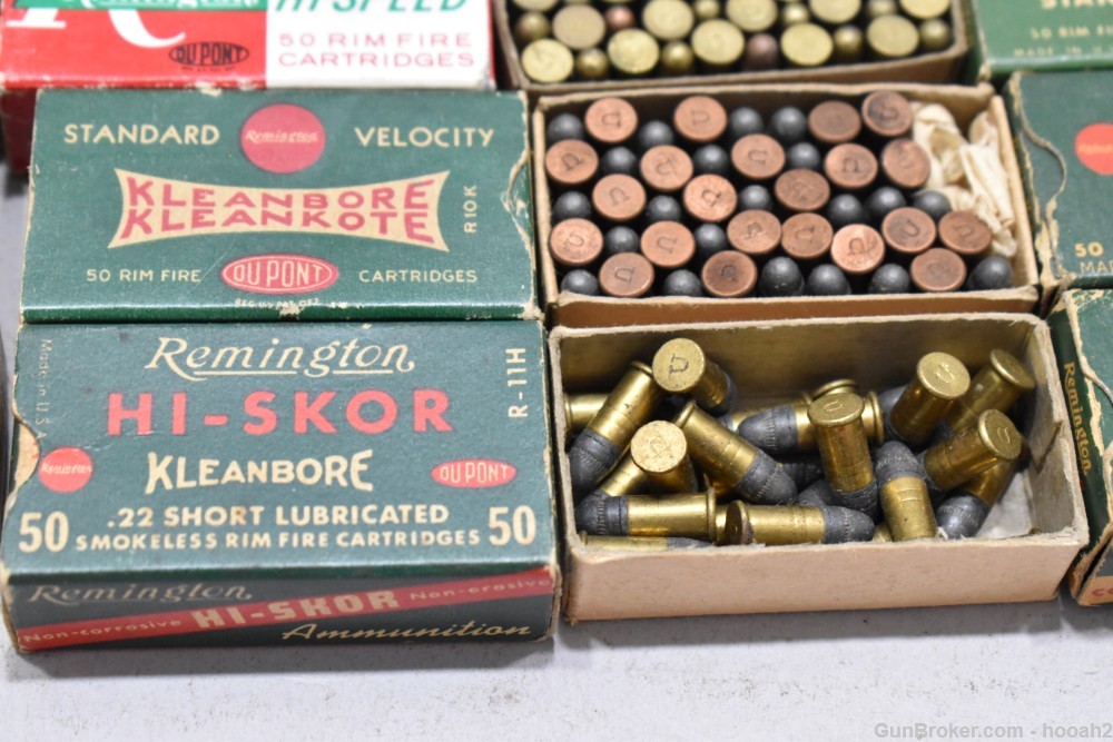 Huge Lot 50 Boxes 2296 Rds Vintage Remington 22 Short PLEASE READ-img-12