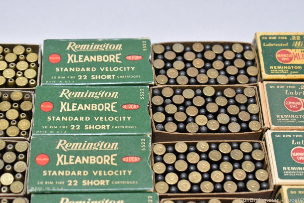 Huge Lot 50 Boxes 2296 Rds Vintage Remington 22 Short PLEASE READ-img-13
