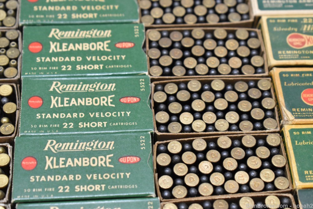 Huge Lot 50 Boxes 2296 Rds Vintage Remington 22 Short PLEASE READ-img-14