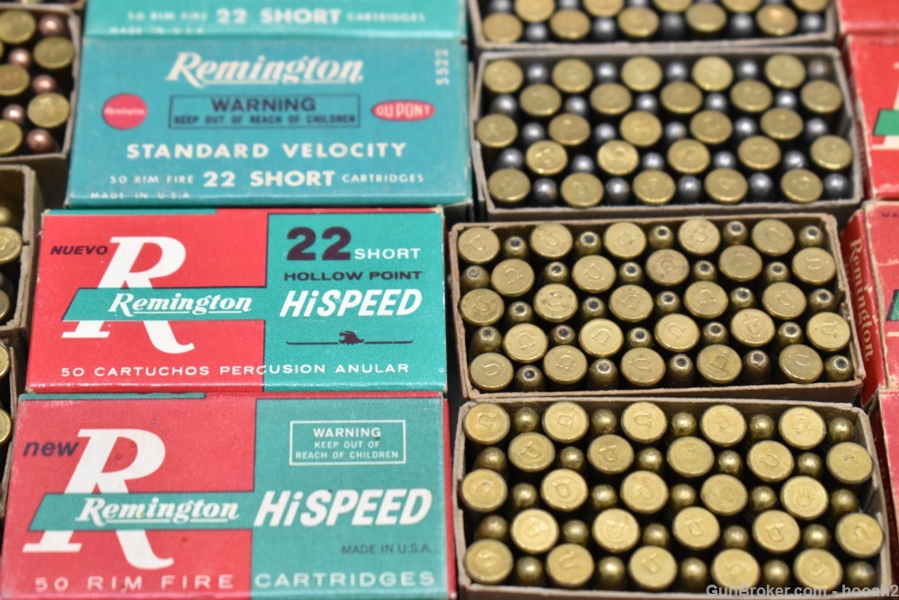 Huge Lot 50 Boxes 2296 Rds Vintage Remington 22 Short PLEASE READ-img-6