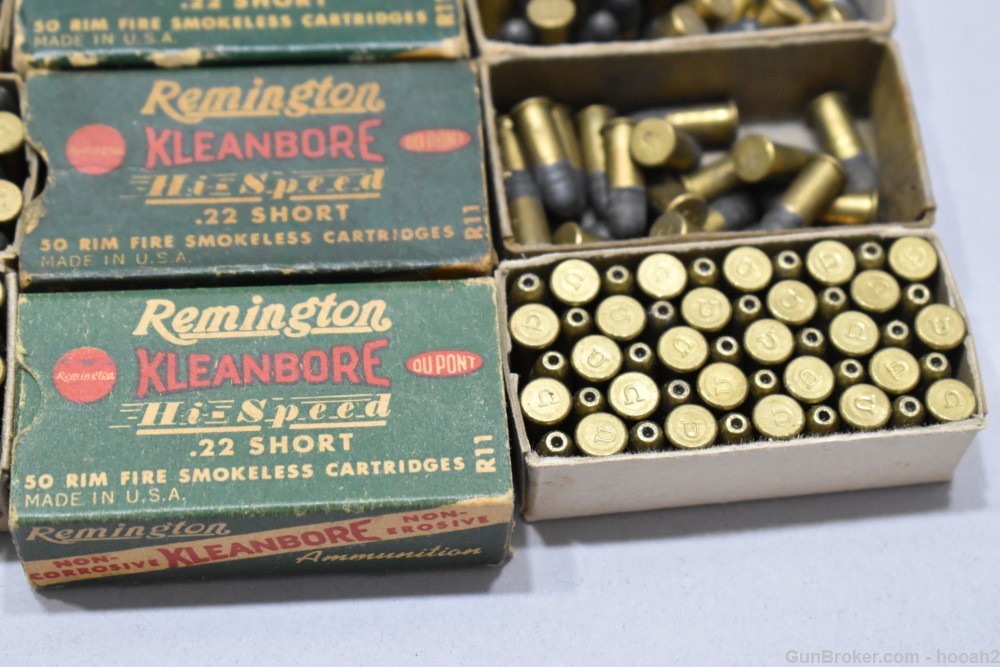 Huge Lot 50 Boxes 2296 Rds Vintage Remington 22 Short PLEASE READ-img-20