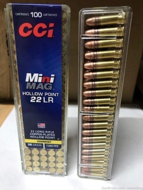 CCI 31 22LR 36gr CPHP 1000 Rounds Mini Mag-img-0
