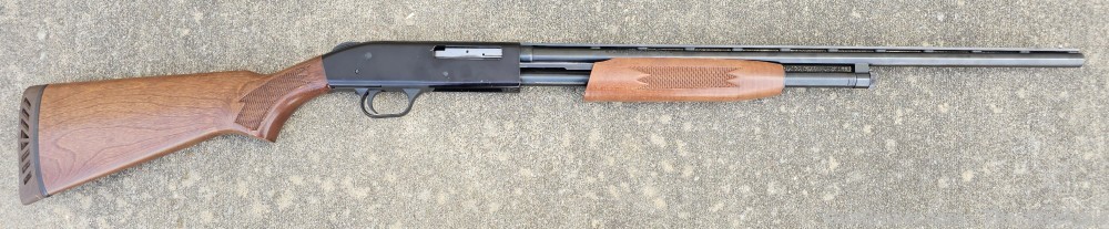 Mossberg 500e 410 GA 24" Bbl Hardwood Furniture Vent Rib Shotgun-img-0