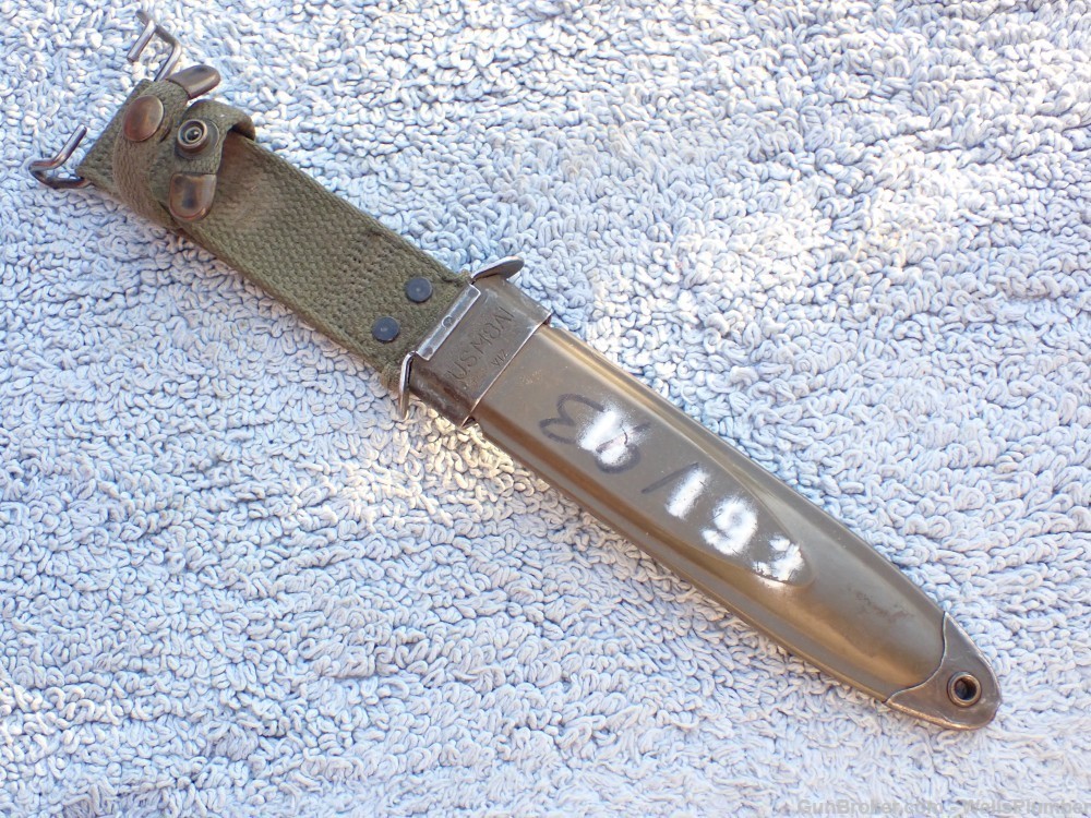 US WWII M1 CARBINE M4 UTICA BAYONET WITH SCABBARD -img-22
