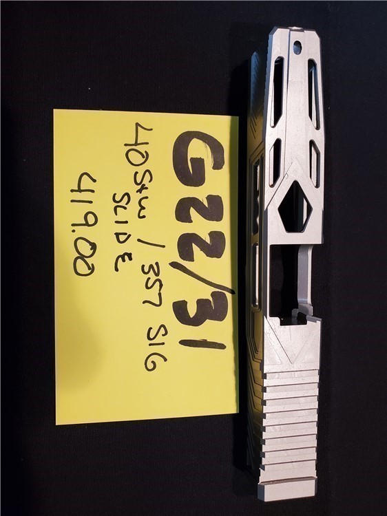 glock 22 31 custom slide 40 s&w 357 sig stainless-img-0