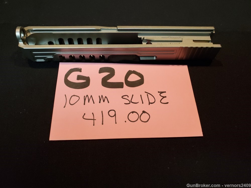 glock 20 custom slide 10 mm stainless-img-2