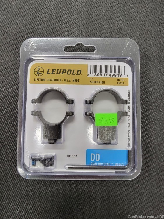 Leupold Dual Dovetail Scope Rings 1inch Super High-img-1