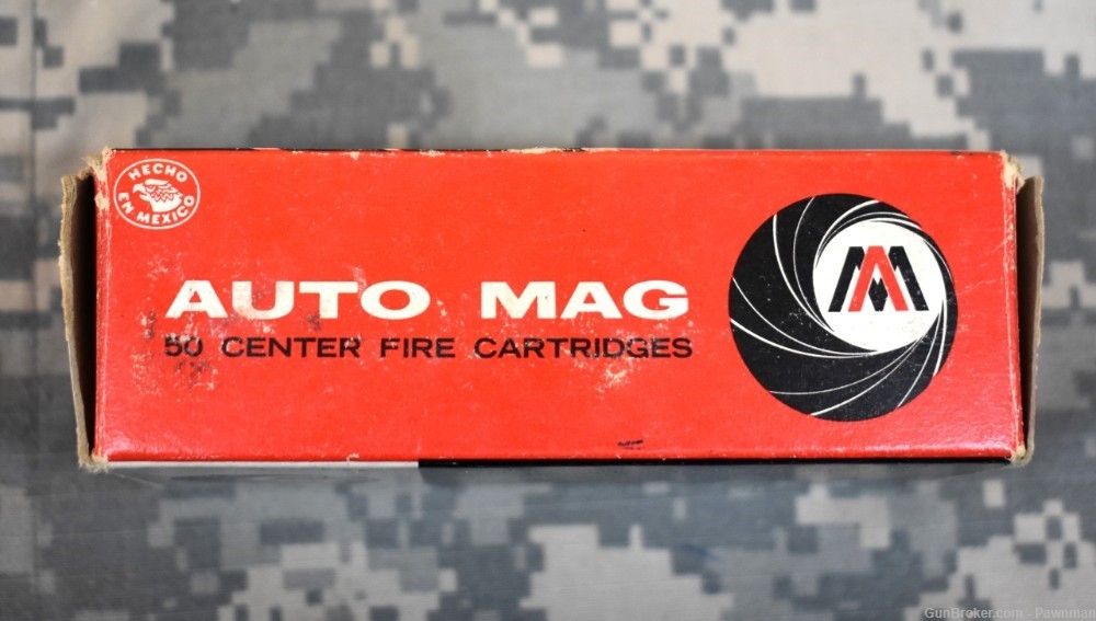 Factory Auto Mag ammunition in 44 AMP - 50 round box of 240gr JHP-img-1