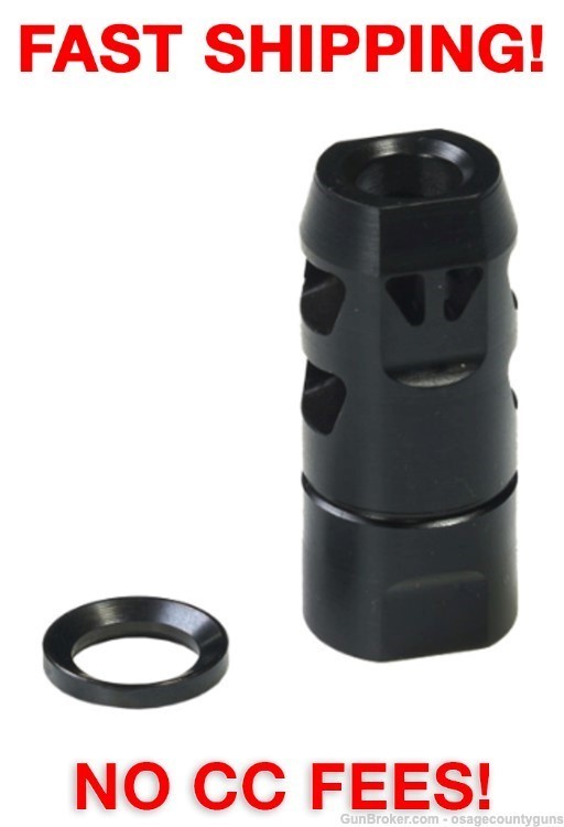 CMMG ZEROED Muzzle Brake 9mm - 1/2-28-img-0
