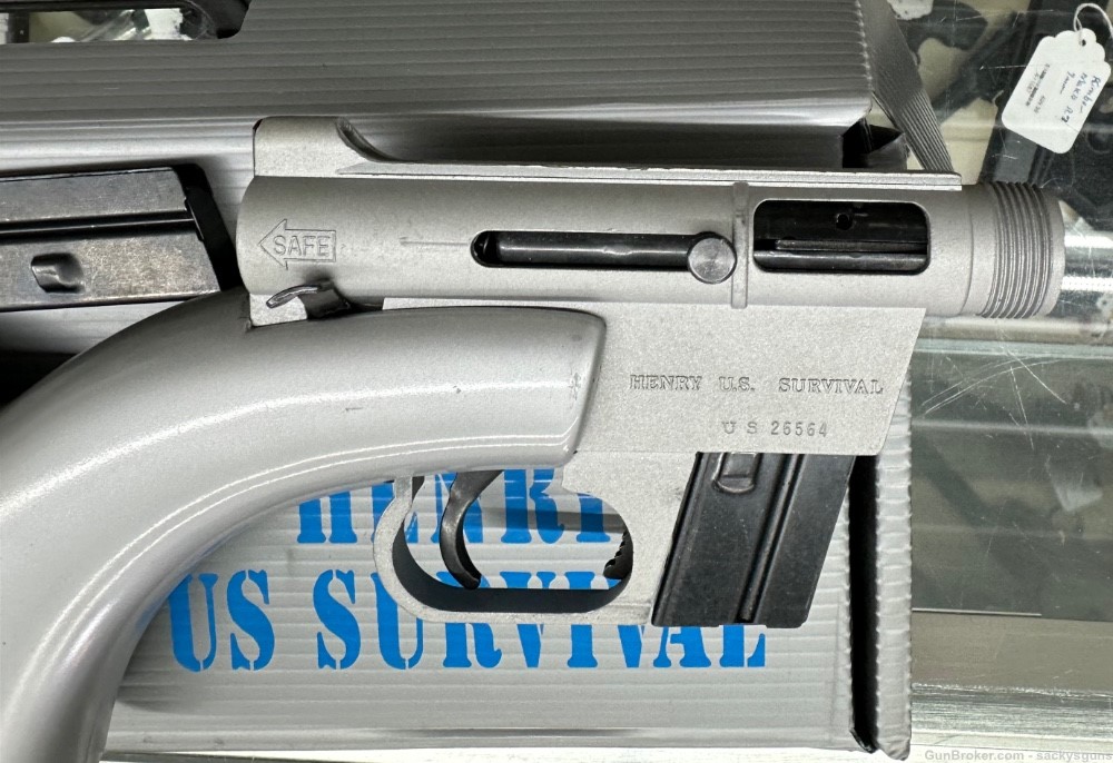 Used Henry AR7 survival H002 22 long rifle silver very nice-img-8