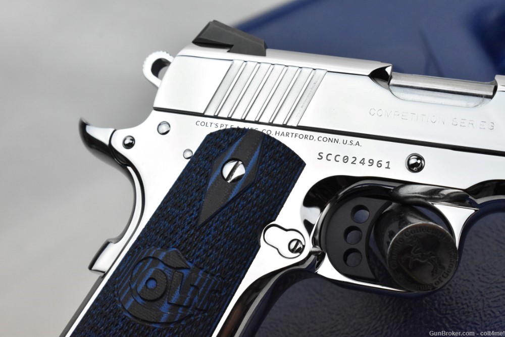 BRIGHT STAINLESS Colt Competition GOVT 1911 Model O1070CCS - BRAND NEW .45 -img-7