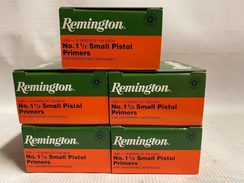 Small Pistol Primers Remington 1 1/2 Case of 5000-img-0