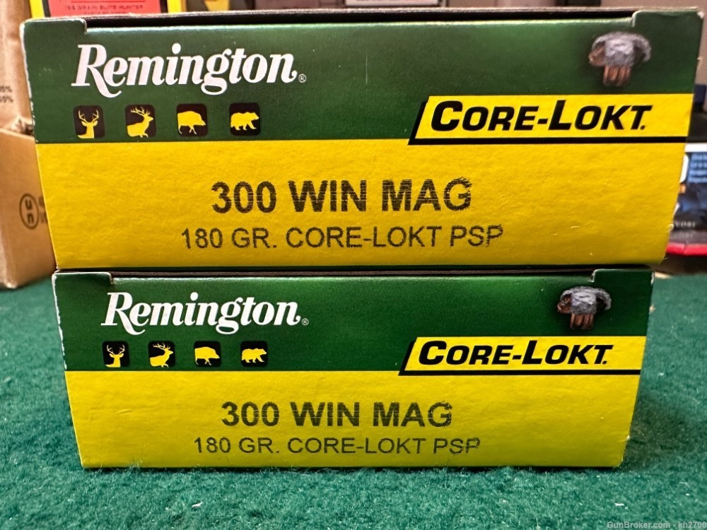 40 rds of 300 Win Mag Remington Core Lokt PSP 180 Grain Ammo 2 boxes-img-0