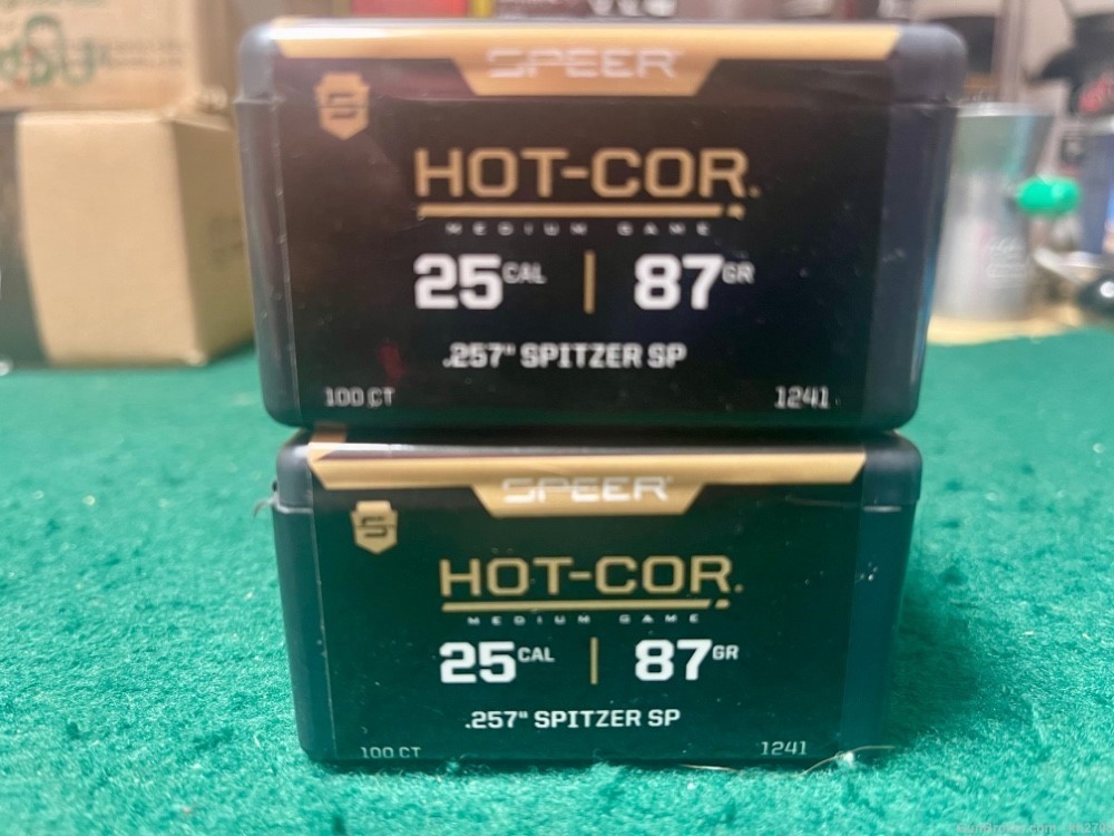 200 .25 Cal .257" Speer Hot Cor 87 gr  Hunting bullets 25-06 257 Weatherby-img-0
