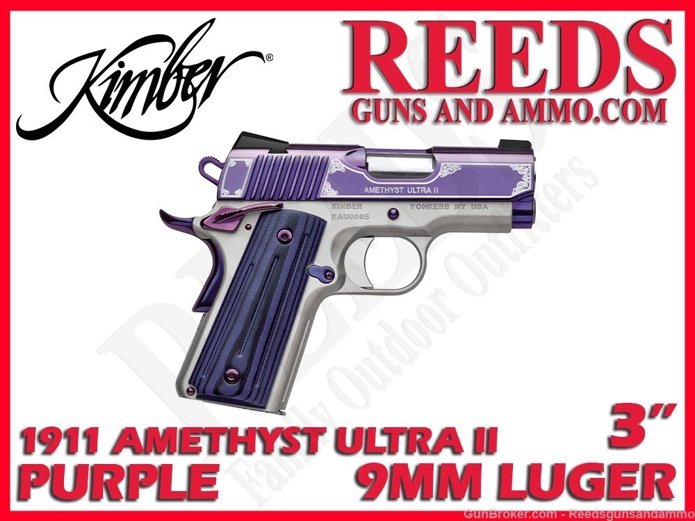 Kimber 1911 Amethyst Ultra II 9mm 3in 1-8Rd Mag 3200319-img-0