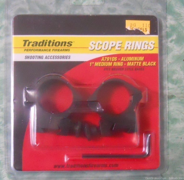Traditions 1" Scope Rings - 3/8" DOVETAIL-img-0