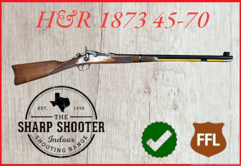 H&R US Springfield 1873 Officer's Model 45-70 Trapdoor - Penny Auction!-img-0