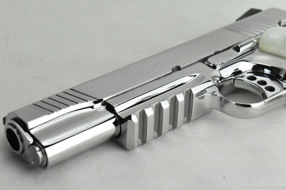 BRIGHT POLISHED Colt Govt 1911 Rail Gun .45 ACP - BRAND NEW O1070RG -img-16