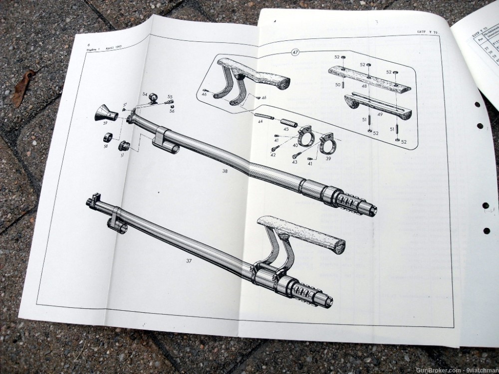 Swedish Browning Bar 1918 Parts Manual list -img-2