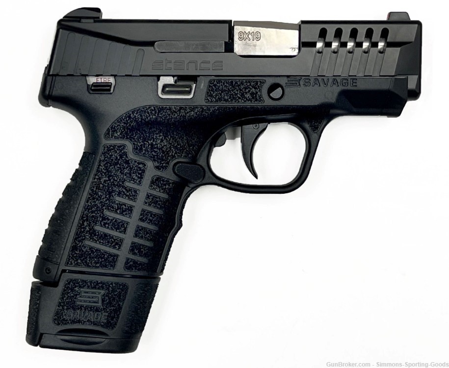 Savage Stance MC9MS (67034) 3.2" 9mm 10Rd/7Rd Semi Auto Pistol - Black-img-1