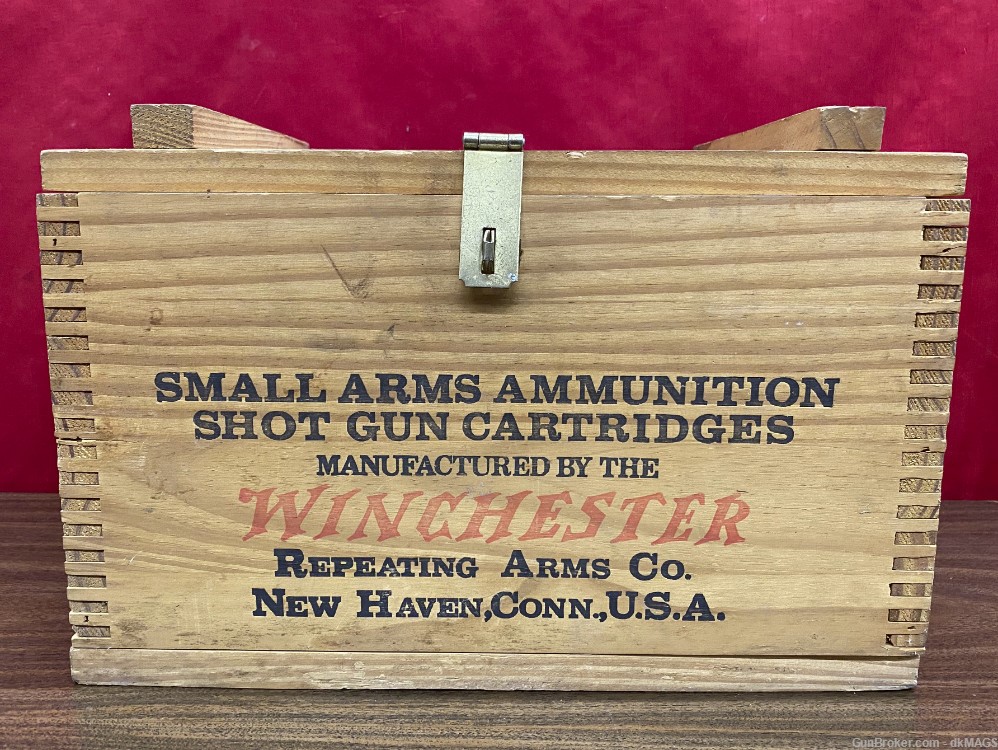 Vintage Winchester Wooden Shotgun Ammunition Box -img-0