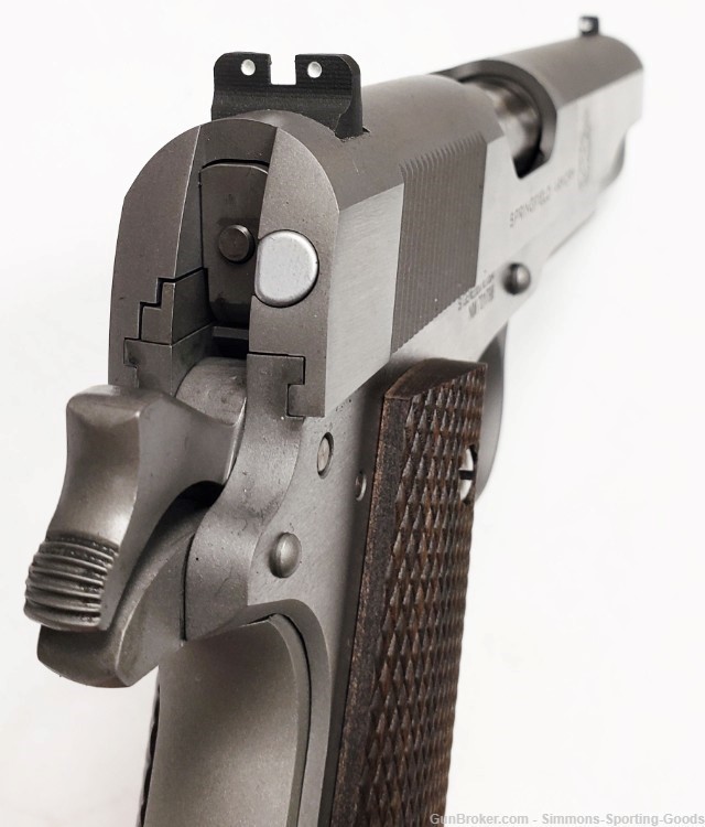 Springfield 1911 MilSpec (PBD9151L) 5" 45ACP 7Rd Pistol - Stainless Steel-img-2