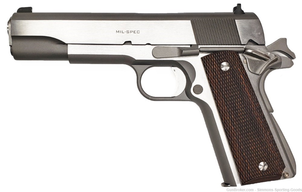 Springfield 1911 MilSpec (PBD9151L) 5" 45ACP 7Rd Pistol - Stainless Steel-img-0
