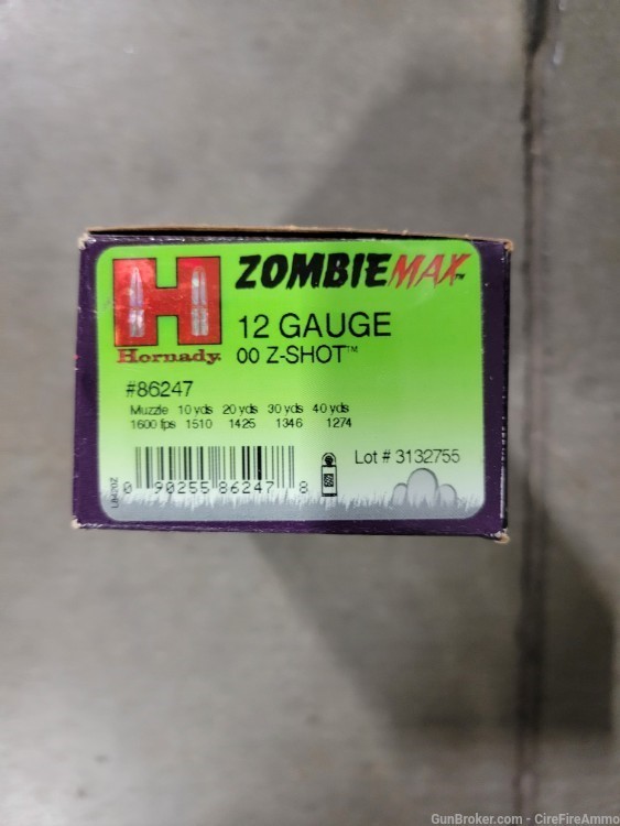 Zombie max hornady 12 gauge 00 Z-shot buckshot 10 shotshells no cc fees-img-0