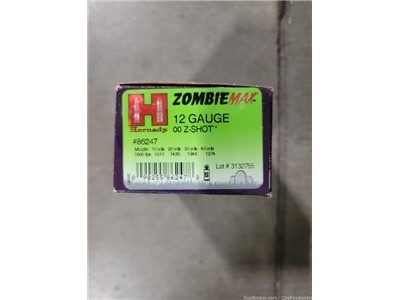 Zombie max hornady 12 gauge 00 Z-shot buckshot 10 shotshells no cc fees