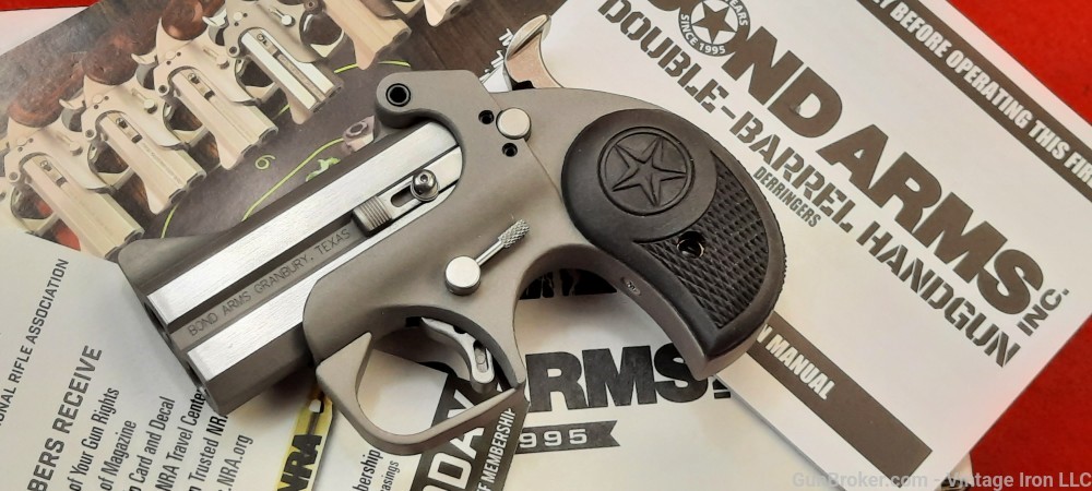 Bond Arms Rowdy 45 COLT/410 Ga 3” Derringer 45 Long Colt/410 Gauge NIB! NR-img-3