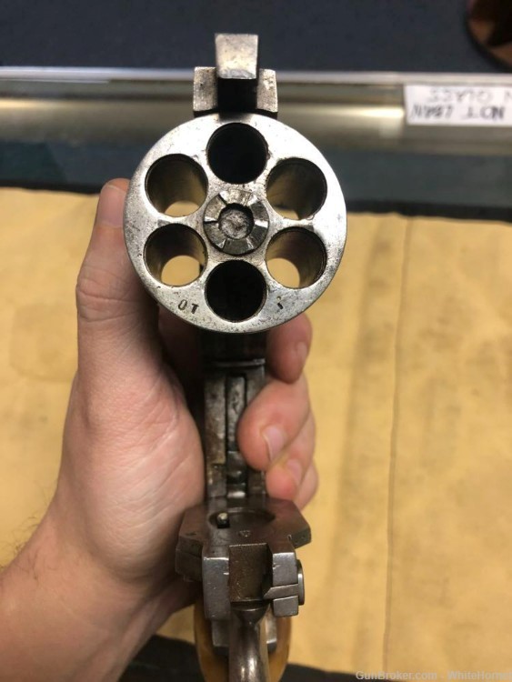 Belgian Pryse Brevette Revolver Bone Grips BEAUTIFUL + TIGHT .450 Adams-img-3