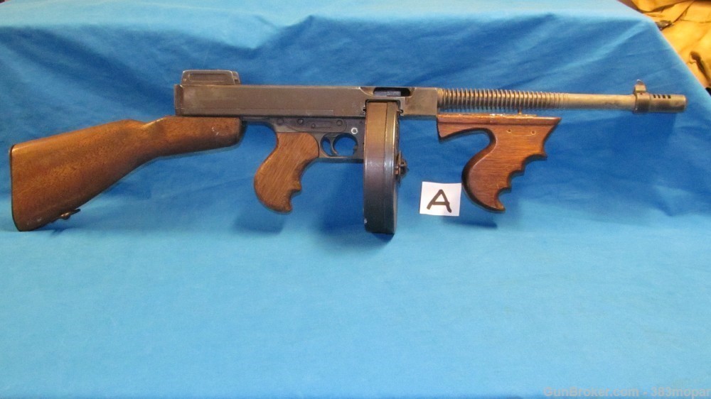 (A) MGC 1921 Thompson SMG Modelgun Corporation Tokyo Japan Blank Firing Gun-img-5