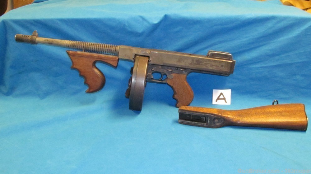 (A) MGC 1921 Thompson SMG Modelgun Corporation Tokyo Japan Blank Firing Gun-img-17