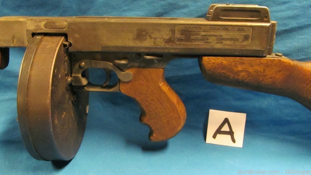 (A) MGC 1921 Thompson SMG Modelgun Corporation Tokyo Japan Blank Firing Gun-img-2