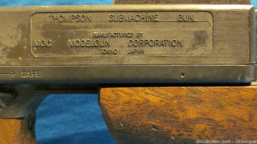 (A) MGC 1921 Thompson SMG Modelgun Corporation Tokyo Japan Blank Firing Gun-img-3