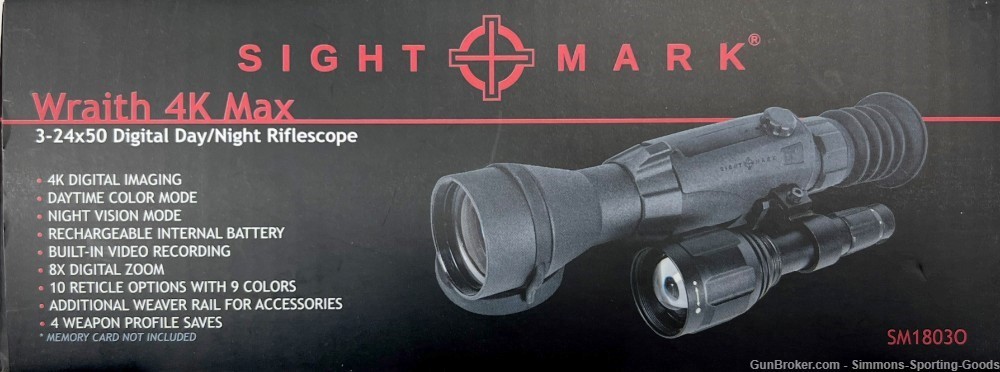 Sight Mark (SM18030) 4K Max 3-24x50 Digital Day/Night Riflescope -Qty. 1-img-5